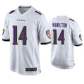 Custom #14 White BAL Football Shirt Top