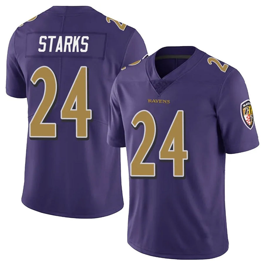 Custom #24 Purple BAL Football Shirt Top