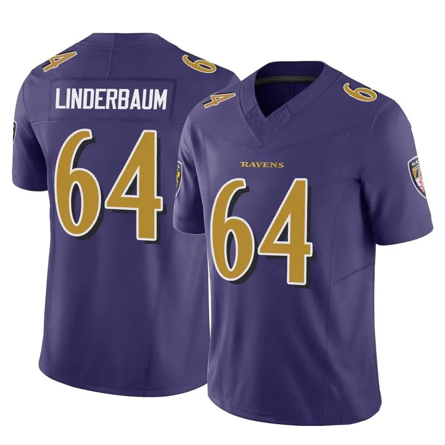 Custom #64 Purple BAL Football Shirt Top