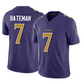 Custom #7 Purple BAL Football Shirt Top