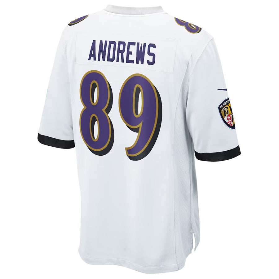 Custom #89 White BAL Football Shirt Top