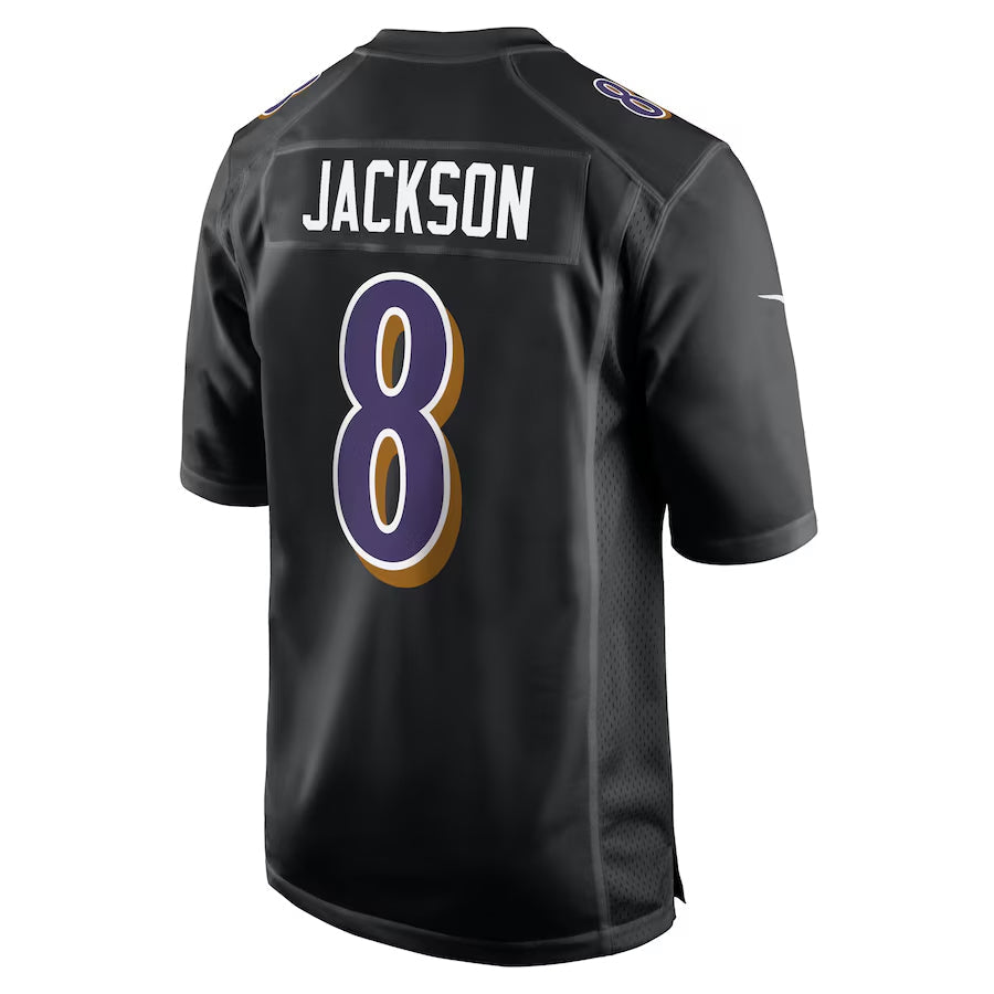Custom #8 Carbon Black BAL Football Shirt Top