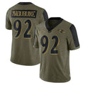Custom #92 Olive BAL Football Shirt Top
