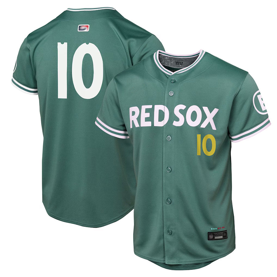 Custom #10 Green City Connect BOS Baseball Shirt Top