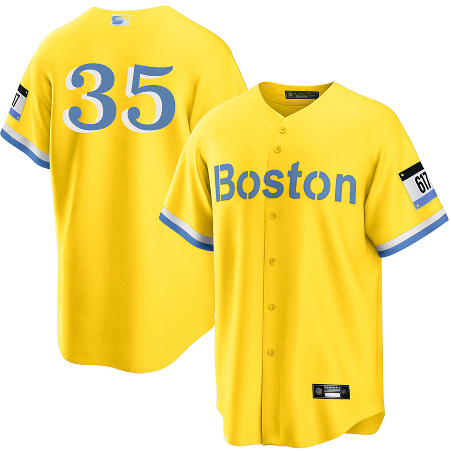 Custom #35 Gold City Connect BOS Baseball Shirt Top