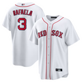 Custom #3 White BOS Baseball Shirt Top
