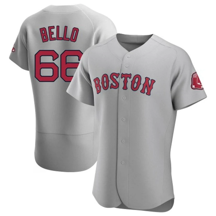 Custom #66 Gray BOS Baseball Shirt Top