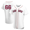 Custom #66 White BOS Baseball Shirt Top