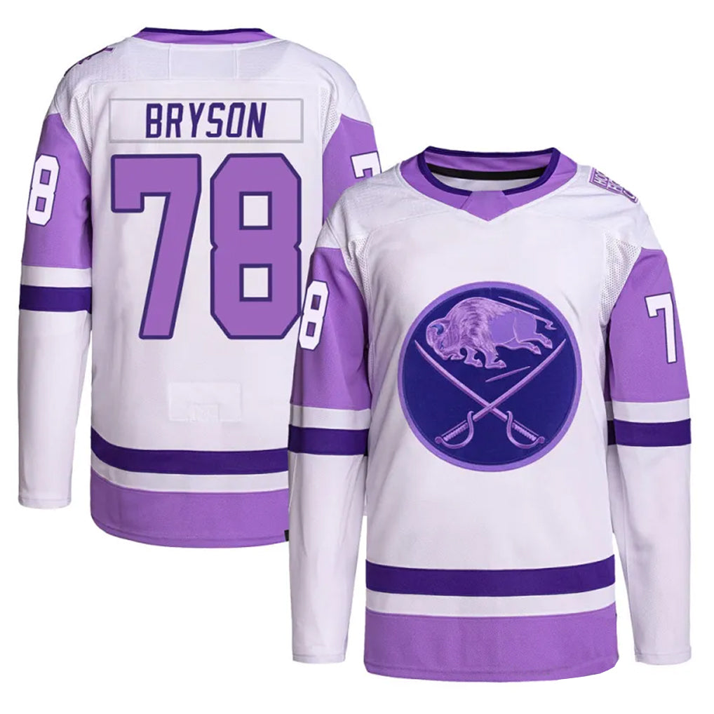 Custom #78 Purple BUF Hockey Shirt Top