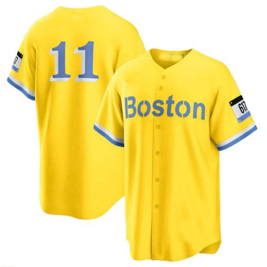 Custom #11 Gold City Connect BOS Baseball Shirt Top