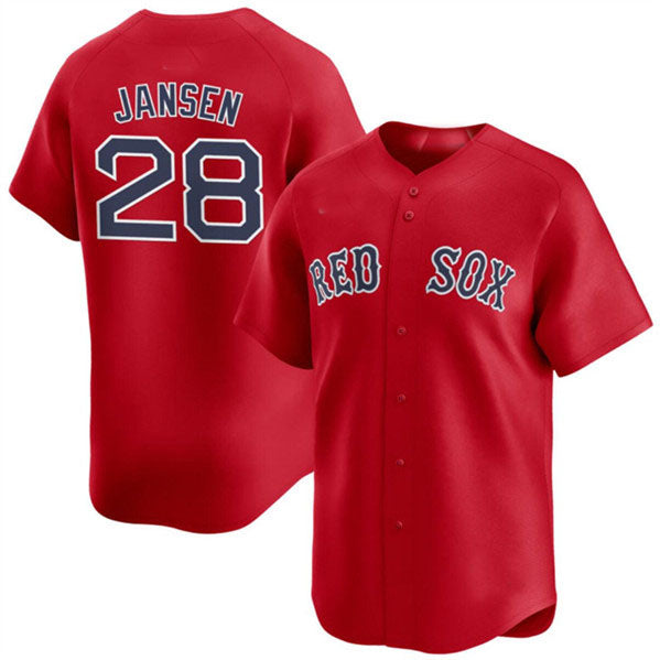 Custom #28 Red BOS Baseball Shirt Top