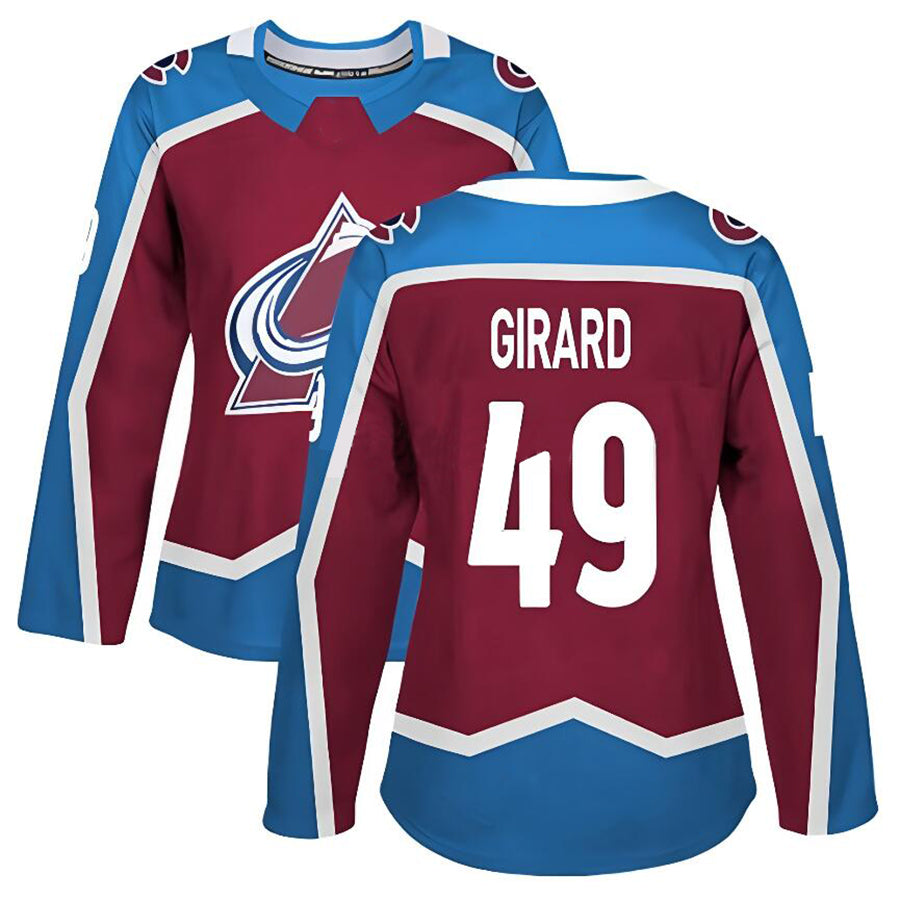 Custom #49 Burgundy COL Hockey Shirt Top