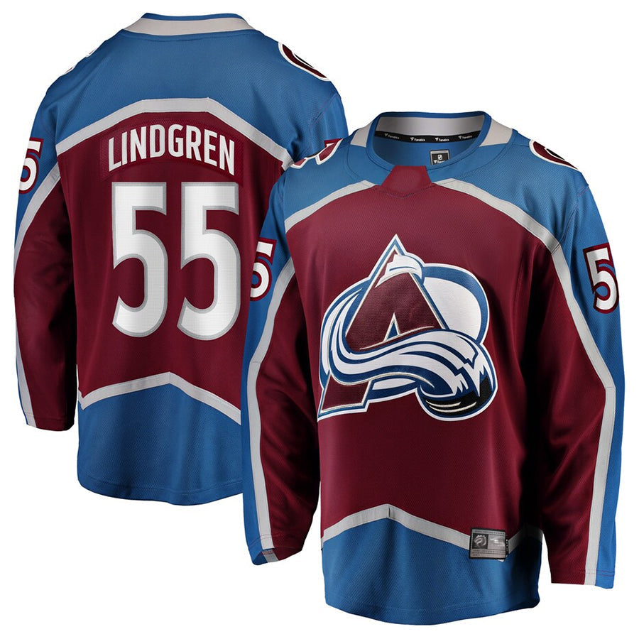Custom #55 Burgundy COL Hockey Shirt Top