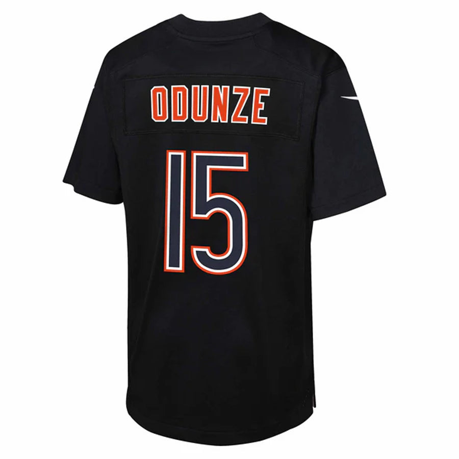 Custom #15 Carbon Black CHI Football Shirt Top