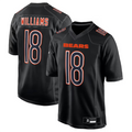 Custom #18 Carbon Black CHI Football Shirt Top