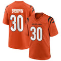 Custom #30 Brown CIN Football Shirt Top