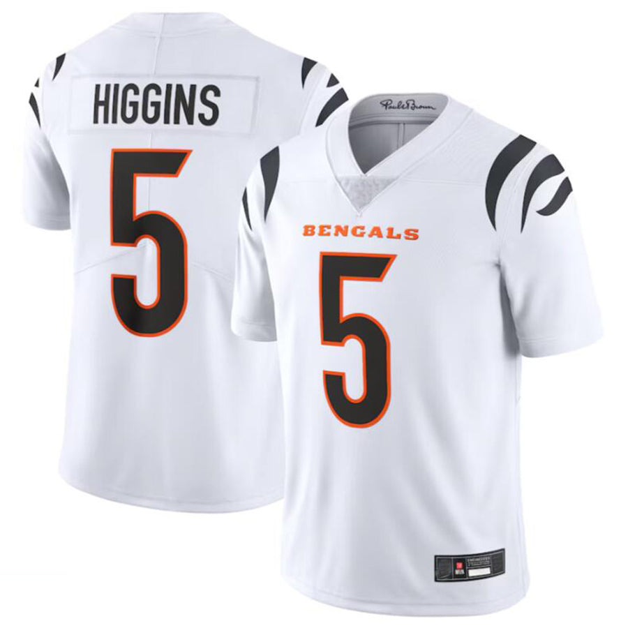 Custom #5 White CIN Football Shirt Top