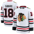 Custom #18 White CHI Hockey Shirt Top