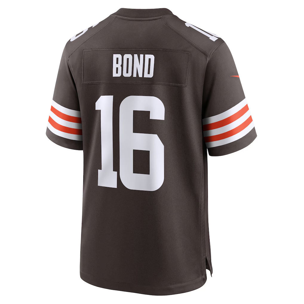 Custom #16 Brown CLE Football Shirt Top