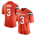 Custom #3 Orange CLE Football Shirt Top