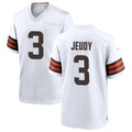 Custom #3 White CLE Football Shirt Top