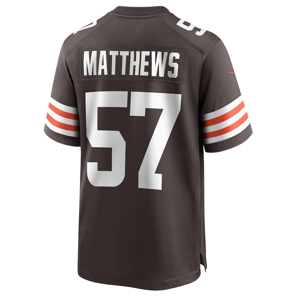 Custom #57 Brown CLE Football Shirt Top