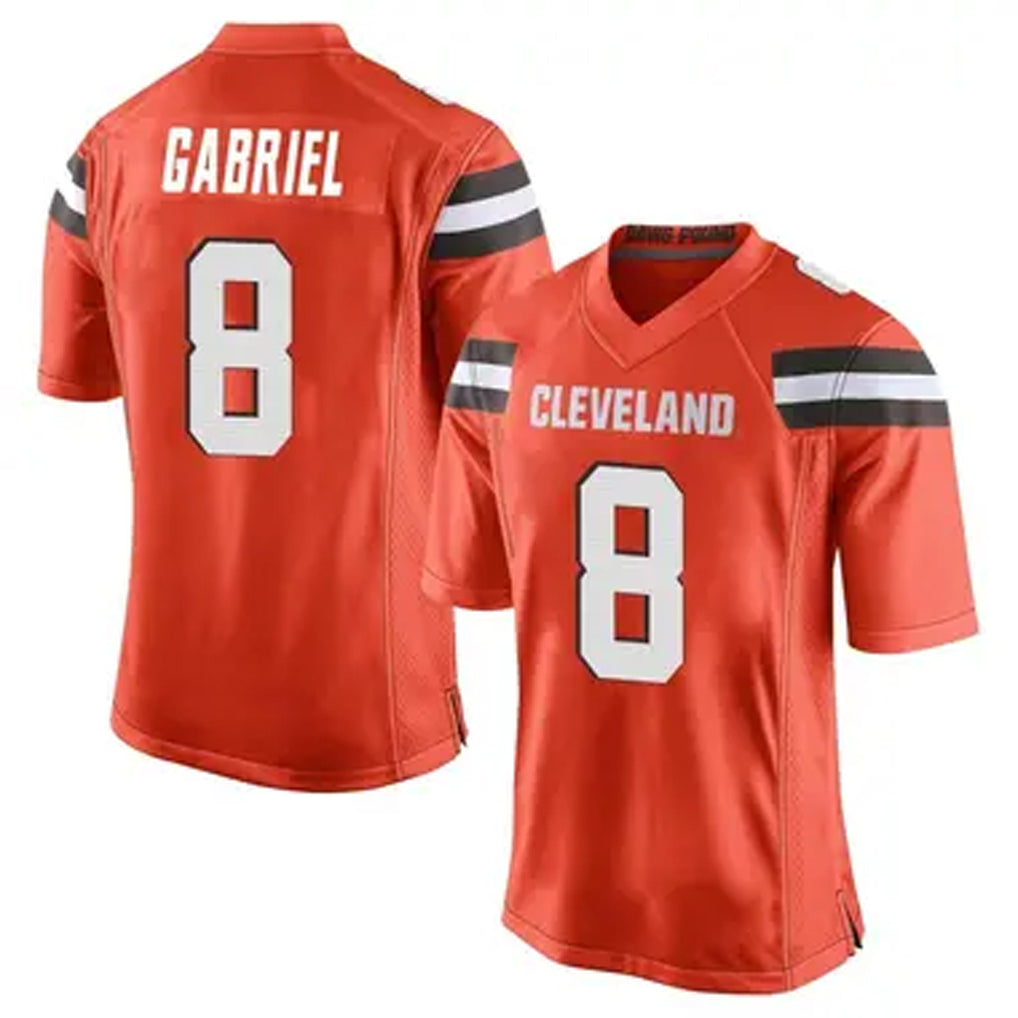 Custom #8 Orange CLE Football Shirt Top