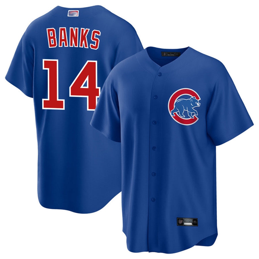 Custom #14 Blue CHC Baseball Shirt Top