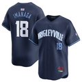 Custom #18 Navy CHC Baseball Shirt Top
