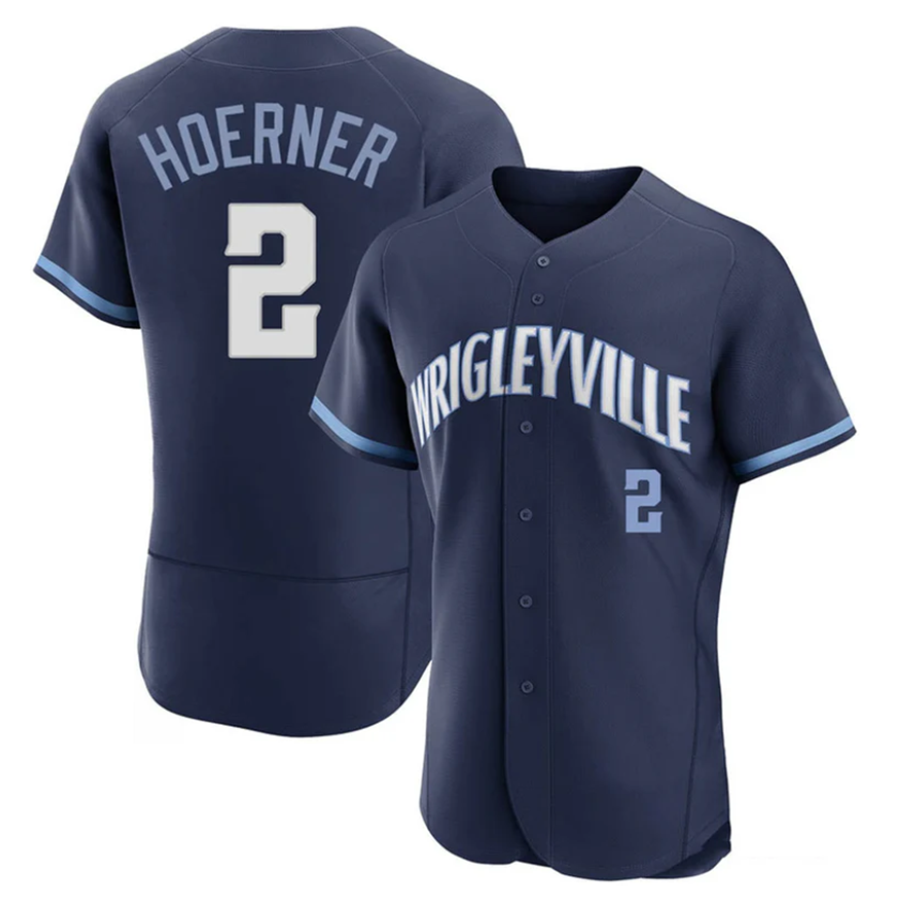 Custom #2 Navy CHC Baseball Shirt Top