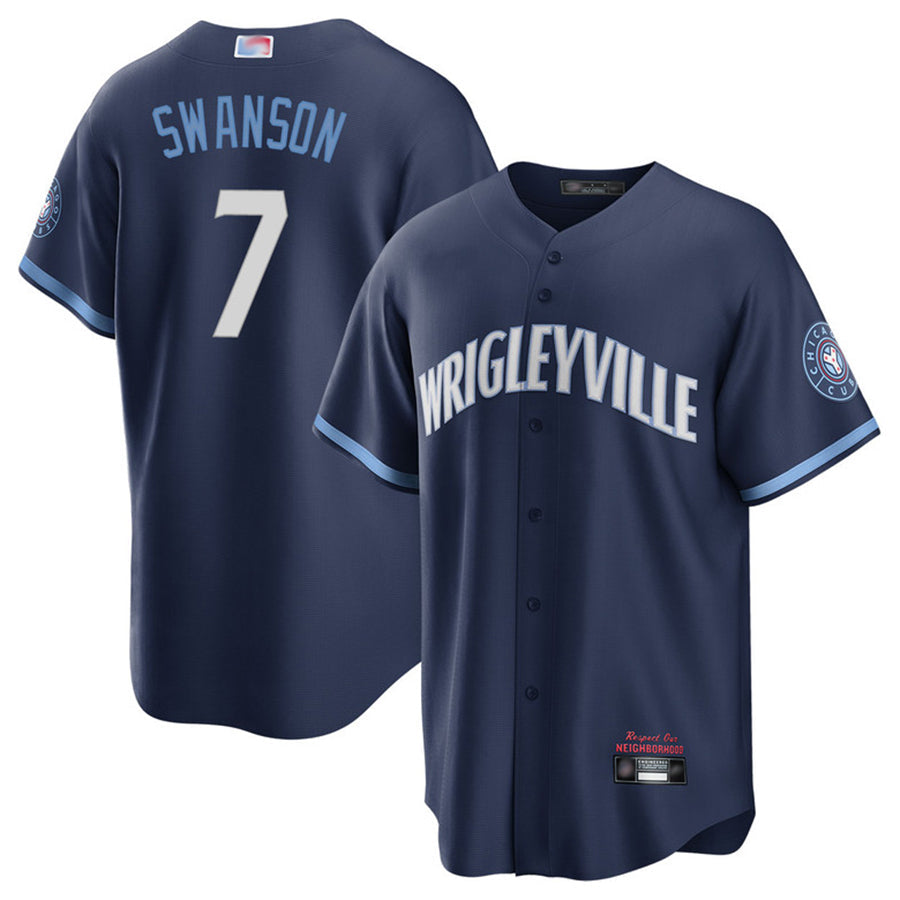 Custom #7 City Connect CHC Baseball Shirt Top