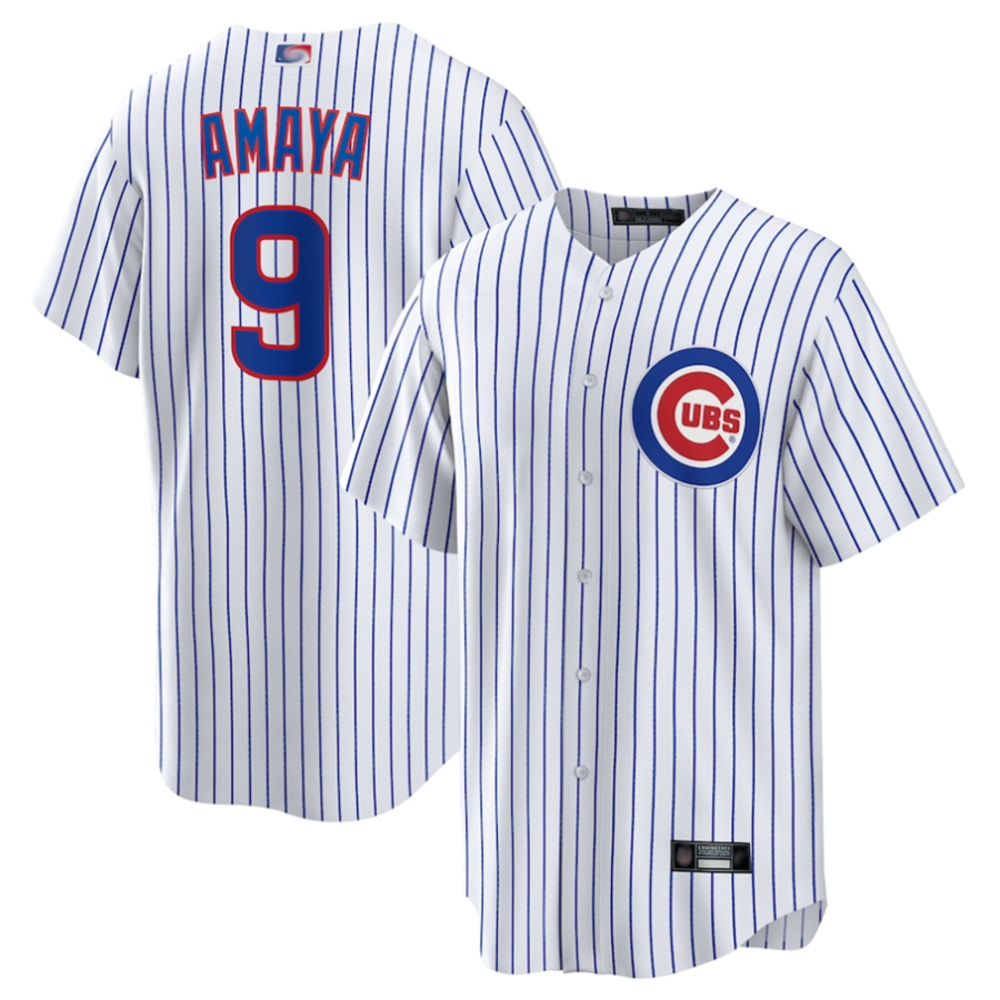 Custom #9 White CHC Baseball Shirt Top