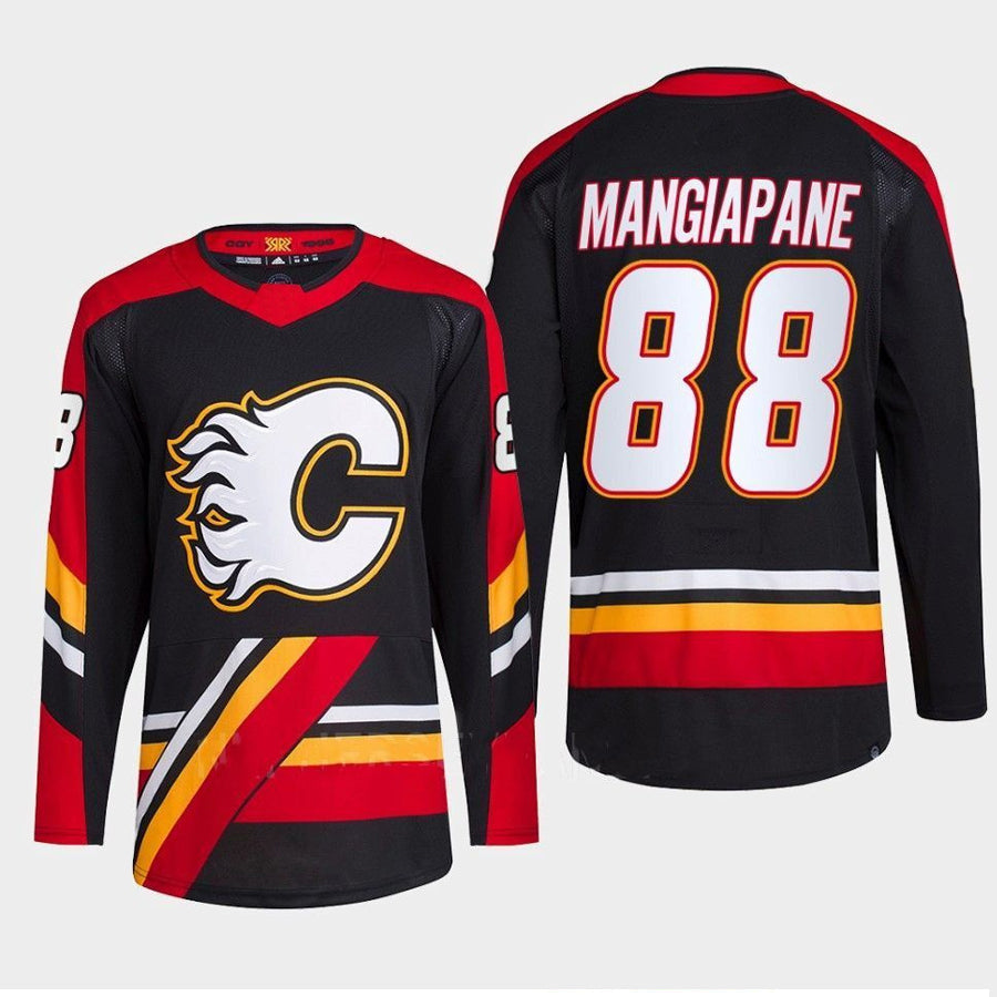 Custom #88 Black Retro CGY Hockey Shirt Top