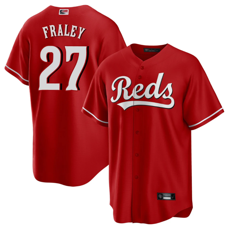 Custom #27 Red CIN Baseball Shirt Top