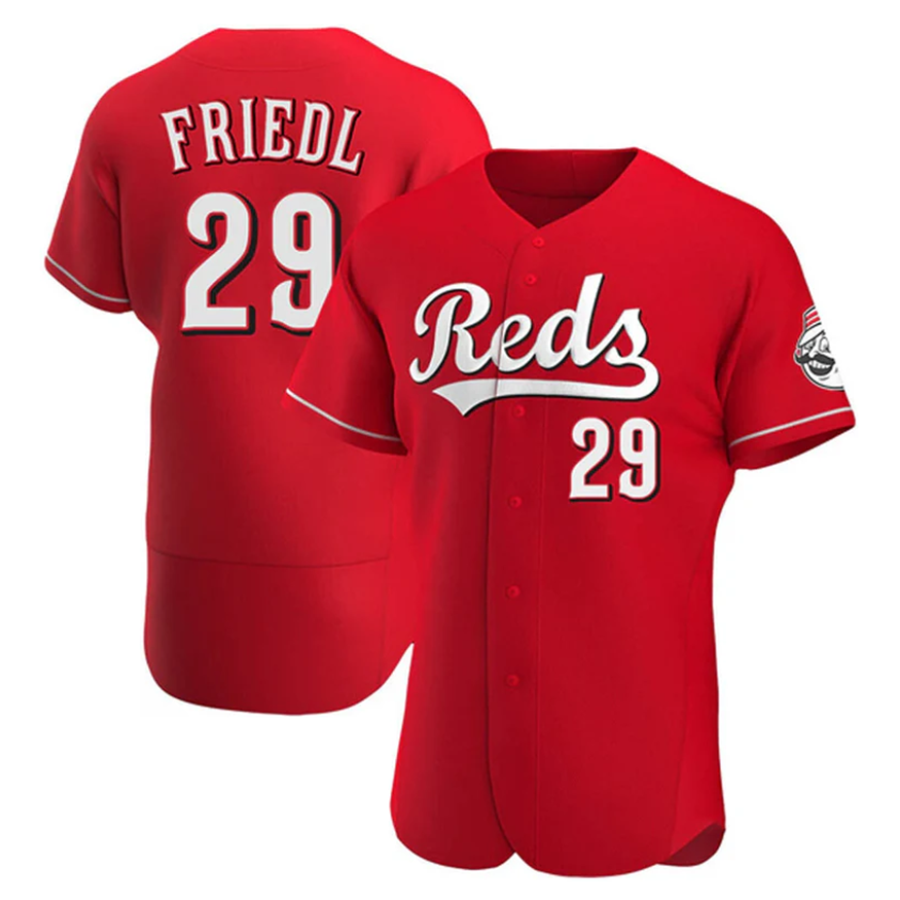 Custom #29 Red CIN Baseball Shirt Top