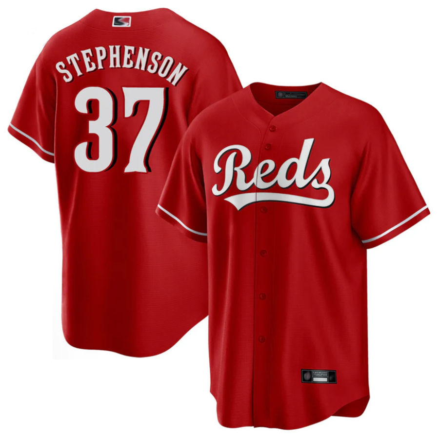 Custom #37 Red CIN Baseball Shirt Top
