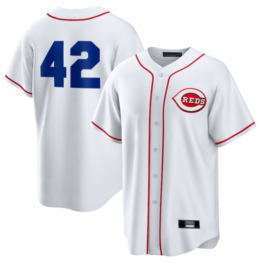 Custom #42 White 2025 Jackie Robinson Day CIN Baseball Shirt Top