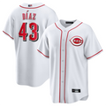 Custom #43 White CIN Baseball Shirt Top