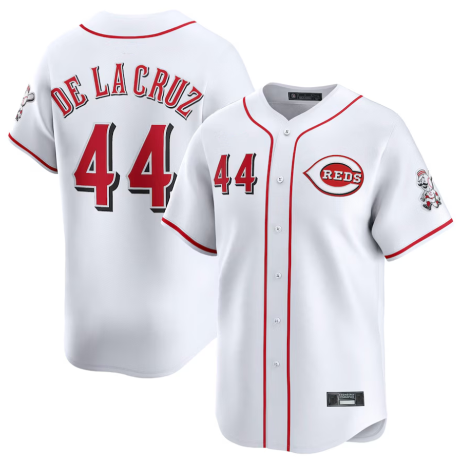 Custom #44 White CIN Baseball Shirt Top
