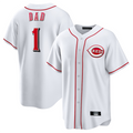 Custom #1 White CIN Baseball Shirt Top