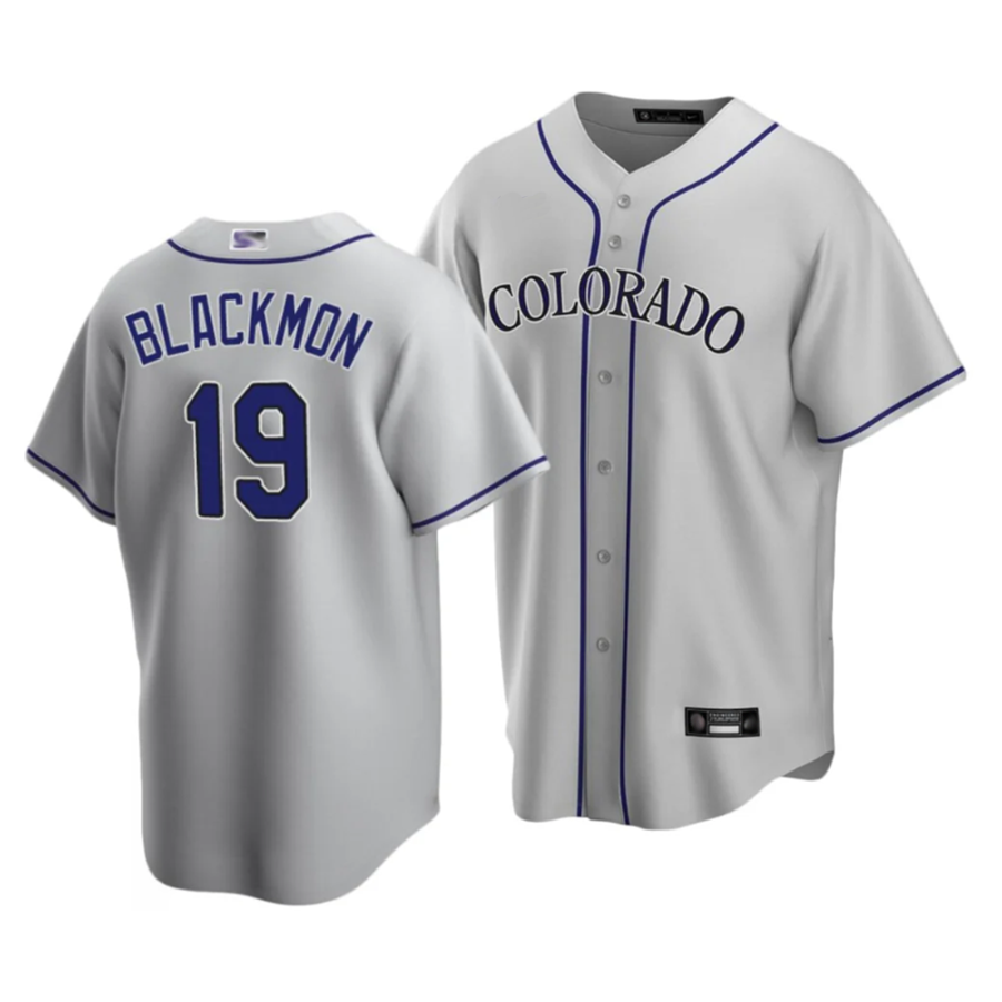 Custom #19 Gray COL Baseball Shirt Top