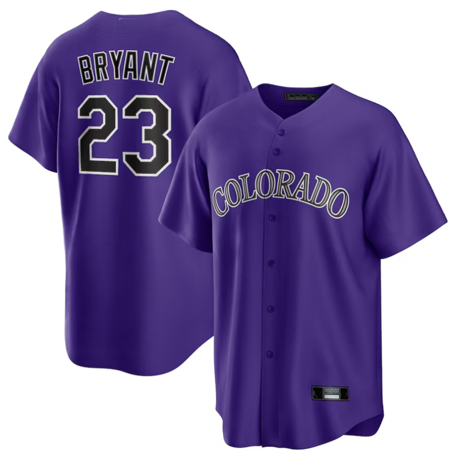 Custom #23 Purple COL Baseball Shirt Top