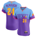Custom #24 Light Blue City Connect COL Baseball Shirt Top