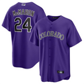 Custom #24 Purple COL Baseball Shirt Top
