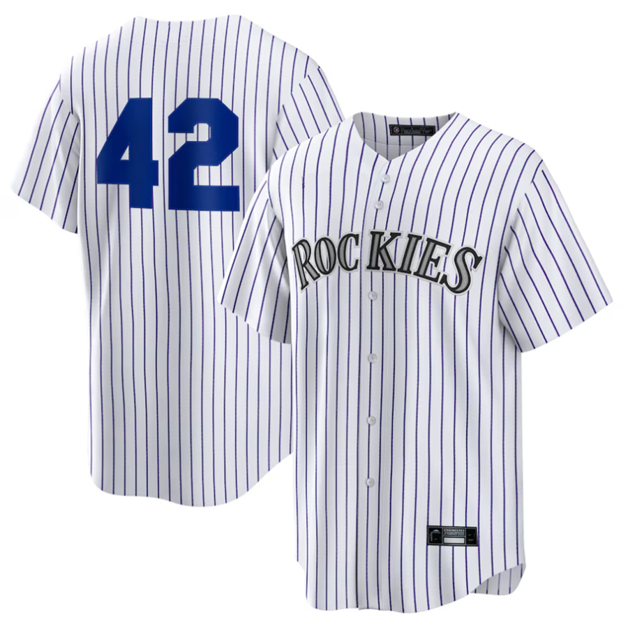 Custom #42 White 2025 Jackie Robinson Day COL Baseball Shirt Top