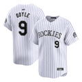 Custom #9 White COL Baseball Shirt Top