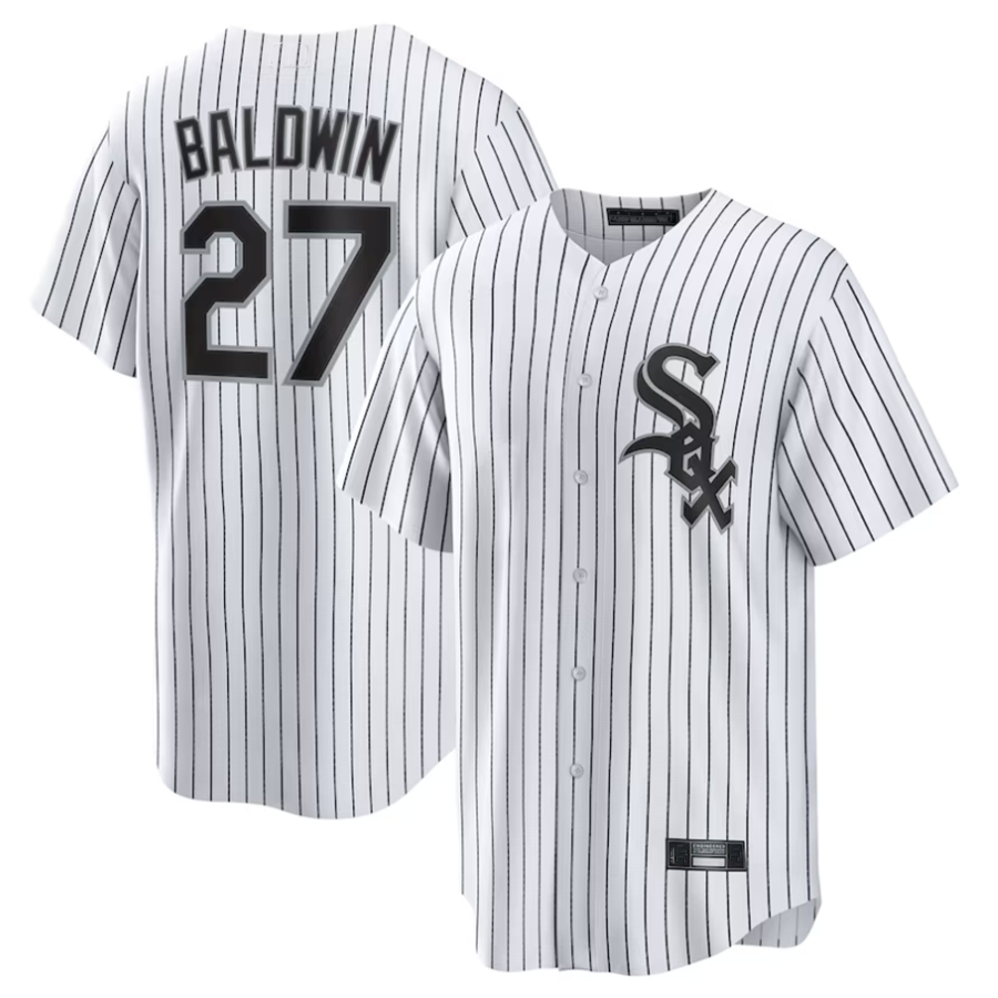 Custom #27 White CWS Baseball Shirt Top
