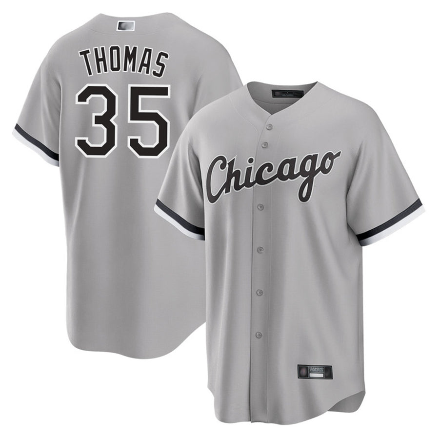 Custom #35 Gray CWS Baseball Shirt Top