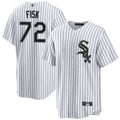 Custom #72 White CWS Baseball Shirt Top