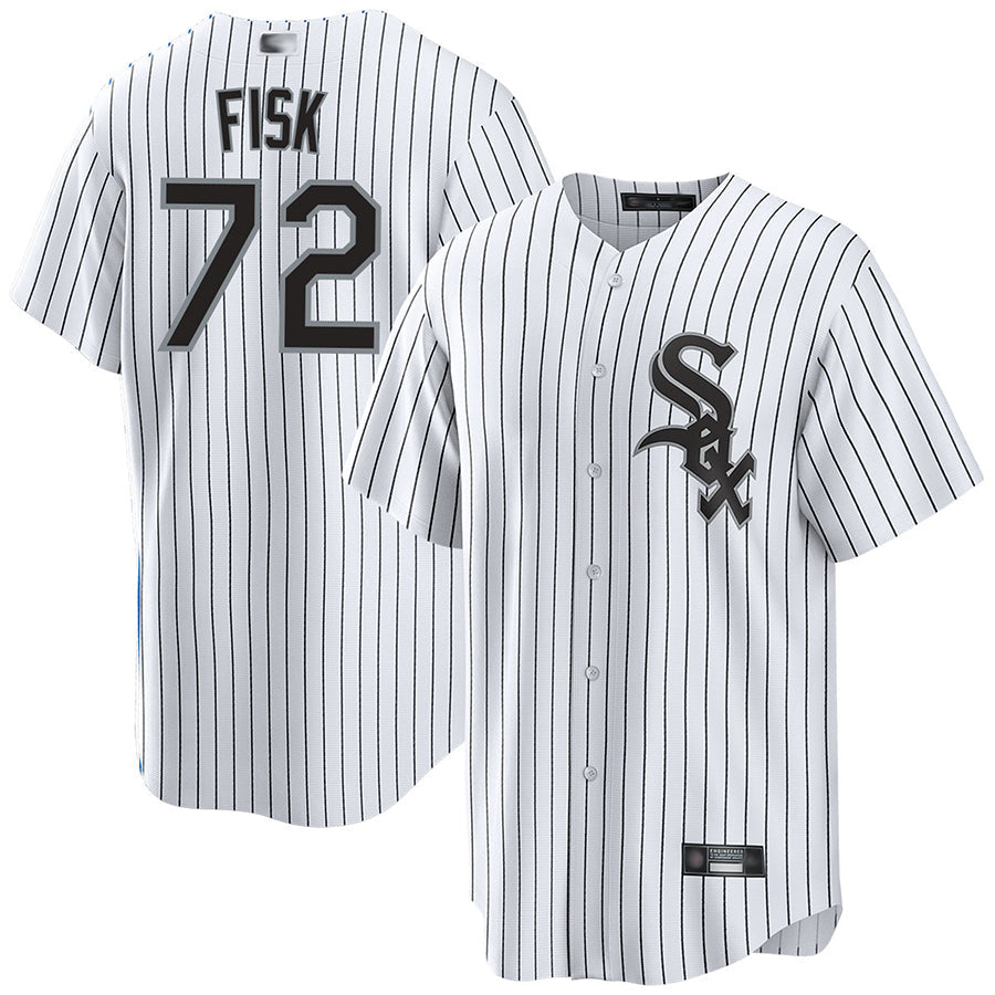 Custom #72 White CWS Baseball Shirt Top